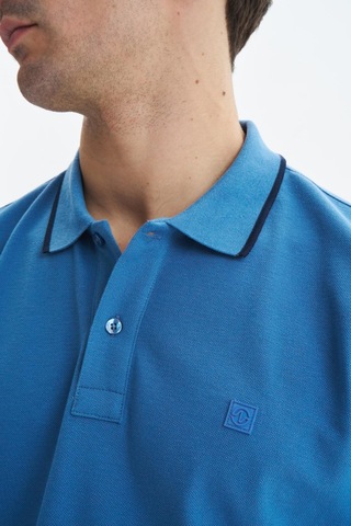 AR-MA Arma Erkek Regular Fit Basic % 100 Pamuk Pike Polo Yaka Tişört Y29374353902 Mavi