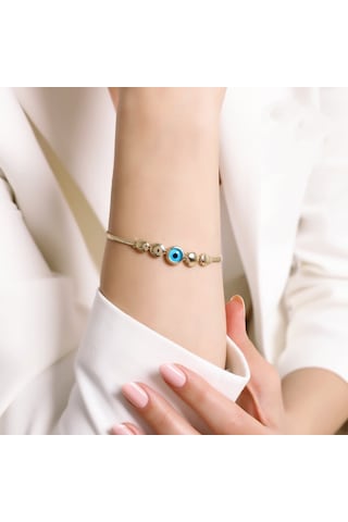 Altın Nazar Bileklik BL0011 Sarı Altın