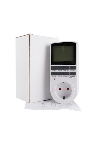 Trendooze Programlanabilir Dijital Zamanlayıcı - 10 Ayar, Lcd Ekran, Eu Fiş Tasarruflu