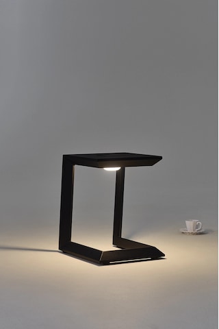 Jotex Solo Led Solar Sehpa Ip65, 12 Led, Usb Şarjlı, 48 Cm Yükseklik, Dış Mekan Alüminyum Masa Siyah