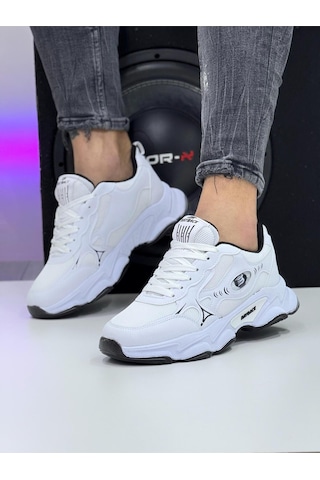 Mayback Erkek Günlük Ortopedik Sneaker Ayakkabı Beyaz Siyah