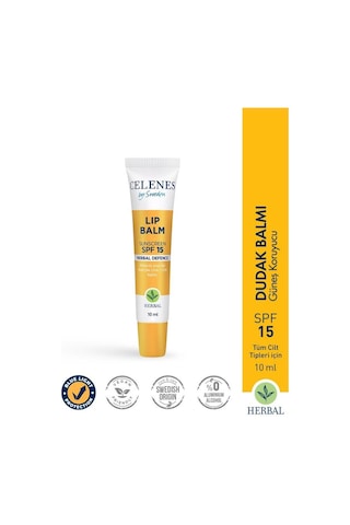 Celenes Herbal Güneş Koruyuculu Lip Balm SPF15 10 ML