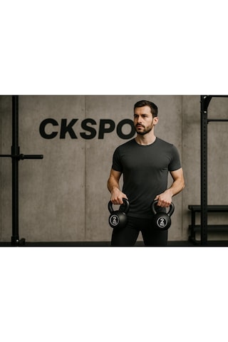 Evde Spor İçin 2 Kg Kettlebell Çaydanlık Dambıl Fitness Ağırlığı