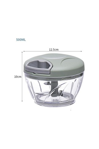 Yeşil 500/900 Ml Sarımsak Kıyıcı Manuel Döndür Sebze Kesici Kıyıcı Yeşil