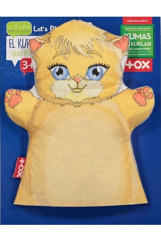Tox Kedi Evcil Hayvanlar Keçe El Kukla T313 . Eğitici Oyuncak