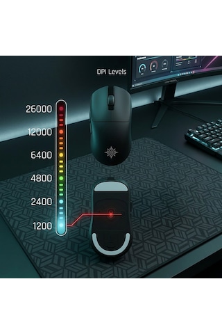 Inca Img-330ix Pro Kablosuz 26k Sensörlü Paw3395 Ultra Hafif Yüksek Performanslı Oyuncu Mouse