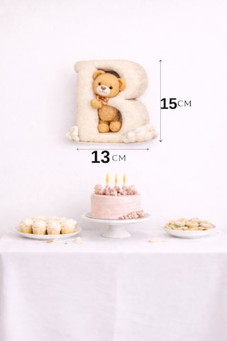 Ayıcıklı 3d Happy Birthday Banner Yazısı Doğum Günü Süsü Doğum Günü Yazısı Dekoratif Karton Süs