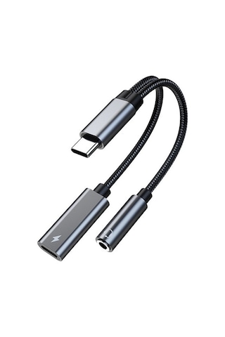 Wealthglow 2'si 1 Arada Usb C - 3,5mm Kulaklık Jakı Adaptörü Es4ıob