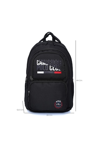 Cambridge Polo Club Unisex Fonksiyonel Ortaokul Sırt Çantası Siyah