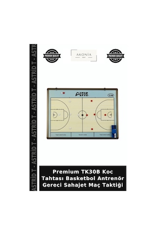 Premium Tk30b Koc Tahtası Basketbol Antrenör Gereci Sahajet Maç Taktiği