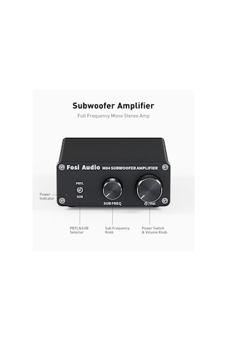 Fosi Audio M04 Subwoofer Dijital Sınıf D Entegre Güç Amplifikatörü