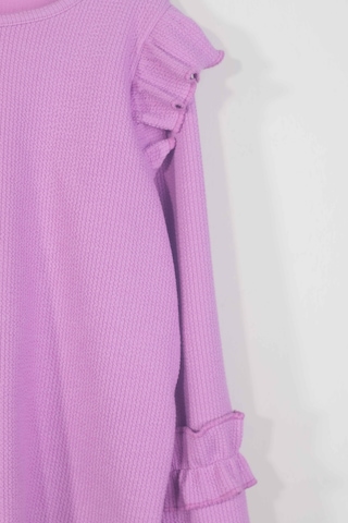 Luess Omuzu Ve Kolu Fırfırlı Likralı Kız Çocuk Takım - Lila