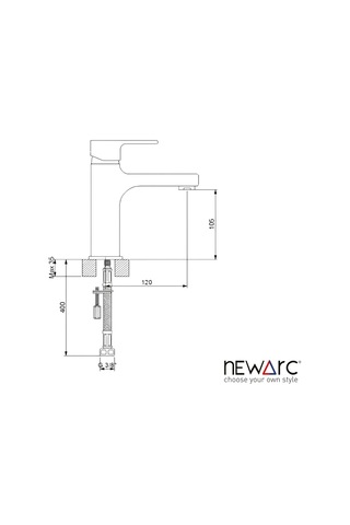 Newarc Drop 241521 Krom Lavabo Bataryası