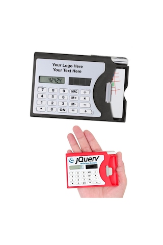 Hesap Makinesi Kalem Kartvizitlik 3lü Fonksiyonlu Promasyon Rekla Gümüş