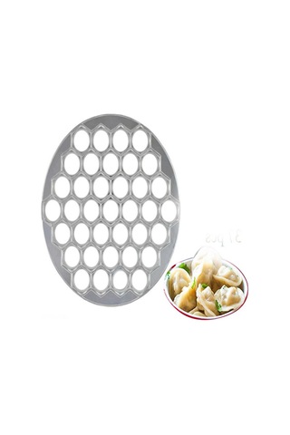 Fortunelane 37 Şık Metal Manty Kalıpı - Mutfak İçin Zaman Tasarruflu Hamur İşi Aleti Gümüş Gümüş