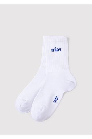 Mavi - Miav Beyaz Socket Socks 1912598-620 Beyaz