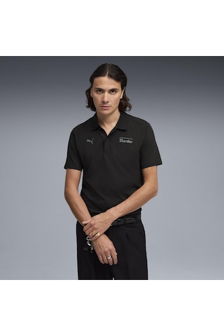 Puma 634496-01 Porsche Ess Polo Tişört Erkek T-shirt Siyah