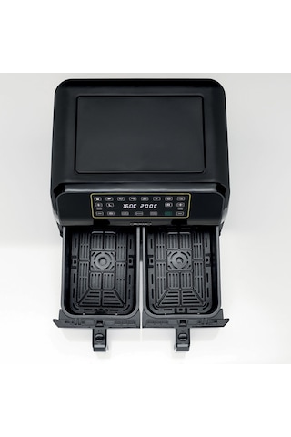 Ariete Dual Airyfryer Siyah 8 L XXXL 1700W Çift Hazneli Sıcak