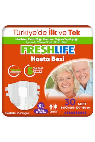 Freshlife Xlarge Bel Bantlı Yetişkin Hasta Bezi 30 Adet