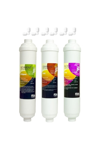 Filter Marka Filtre Inline Kapalı Kasa 3lü Filtre Seti Jf Filtre - Jfi3