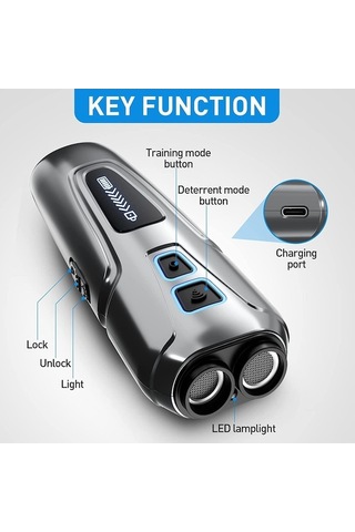 Hallow Ultrasonik Köpek Kovucu Köpek Kabuğu Caydırıcı Cihaz Siyah A