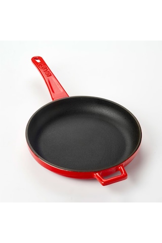 Lava Döküm Kızartma Tavası 20 CM Kırmızı