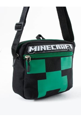 Aoteman Trg Minecraft Creeper Çocuk Omuz Çantası 3 Bölmeli Su Geçirmez Kumaş 21 16 6 Cm Siyah - Yeşil