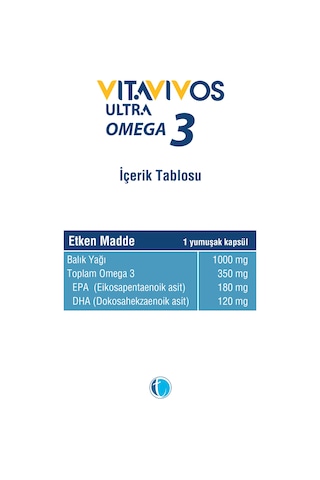 Vıtavıvos Ultra Omega 3 200 Yumusak Kapsul