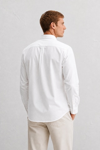 UCLA Tyson Beyaz Nakışlı %100 Pamuk Poplin Standard Fit Erkek Gömlek