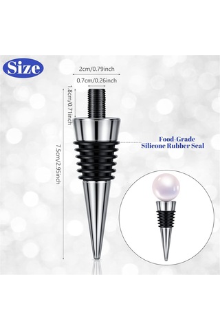 Gatherco 10 Parça Metal Şarap Tıpası Ve 8 Parça Boş Alaşımlı Şişe Açacağı Krom Şişe Tıpası Şişe Açacağı Ek Parçaları Seti Diğer