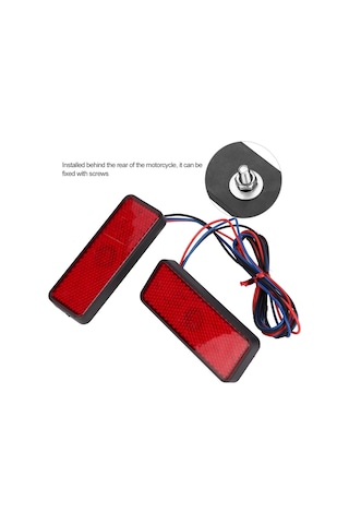 Yaozixa Led Teknolojiyle Motor Elektrikli Araç Fren Arka Lambası, 300-500m Yansıma Mesafesi, Üç Hatlı Parlaklık Regülasyonu, Evrensel Uyumlu 2 Adet