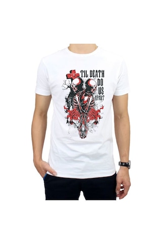 Hidz Skull Til Death Kurukafa Unisex Tişört Tip 5 001
