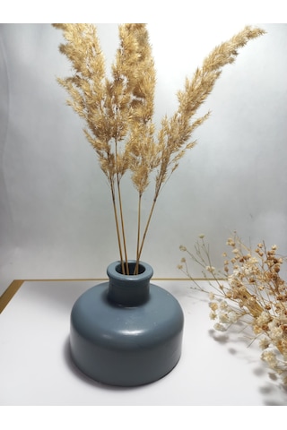 Şık Tasarım Gri Renk Minimal Vazo,masa Ve Sehpa Üzeri,dekoratif Aksesuar Gri