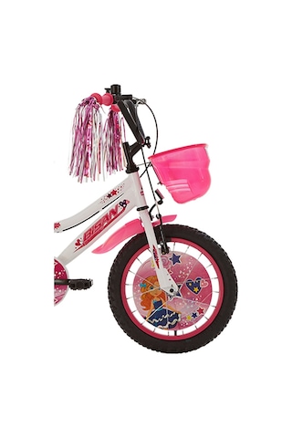 Maggie Çocuk Bisikleti 26 Cm V Fren 16 Jant Vitessiz Beyaz Pembe Beyaz - Pembe
