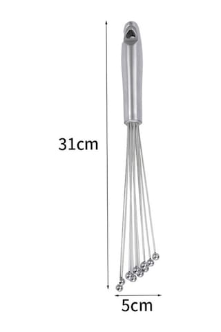 Primepickings Manuel Paslanmaz Cam Boncuk Yumurta Çırpma Teli 12 Inç Ev Mutfak El Aletleri Tip C Yumurtlama Pişirme Diğer