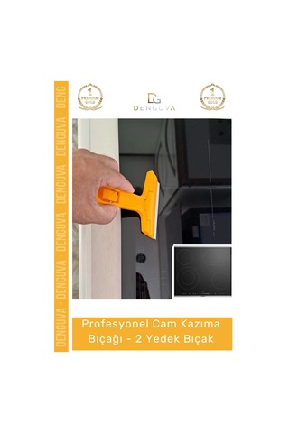 Kazımabıçağı Profesyonel 100mm Yüzey Temizleme Sıyırıcı Cam Kazıma Bıçağı + 2 Yedek Bıçak Hediyeli