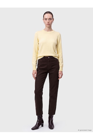 Lcw Comfort Kahverengi Straight Fit Kadın Jean Pantolon