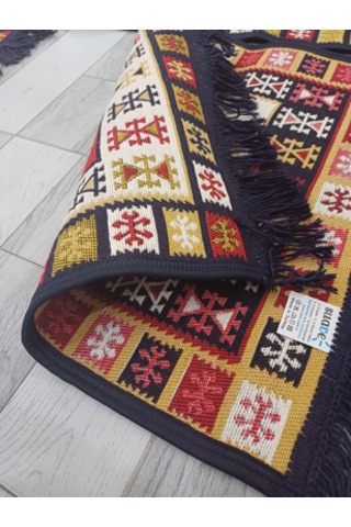 Oto Koltuk Üstü Lilim 45x50cm 45x130cm Lacivert 3'lü Set