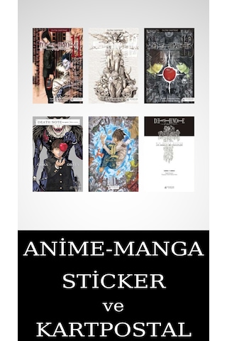 Death Note 11-12-13-14-15-16 Kitap Seti 6 Kitap / Ölüm Defteri / Anime-manga Sticker Ve Kartpostal