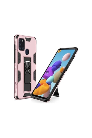 Galaxy A21s Kılıf Zore Volve Kapak Rose Gold