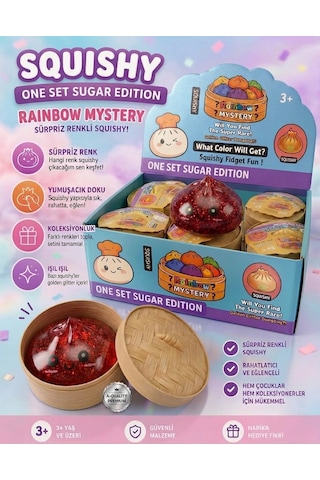 2 Adet Büyük Boy Çin Mantısı Squishy Yumuşacık Sürpriz Renkli Stres Oyuncağı