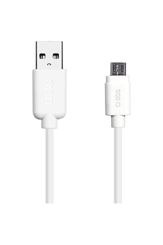 SBS 96249 TECABLEMICROW MİKRO USB ŞARJ VE VERİ KABLOSU 1 MT BEYAZ