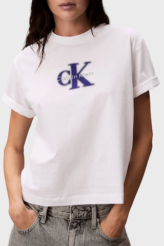 Calvin Klein Bayan T Shirt Lv047f800g Yaf Beyaz BEYAZ
