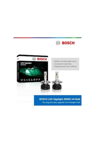 Bosch 12v H4 Csp Led Xenon Far Ampul Seti 6000k 4600 Lümen 30w Canbus