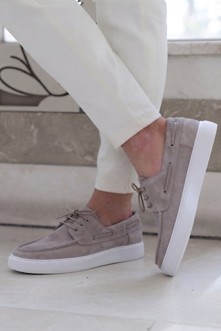 Shoetyle - Hakiki Süet Deri Bej Rengi Günlük Erkek Ayakkabı - 115-k512-1065-1612