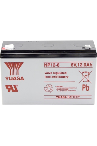 Yuasa NP 12-6 6V 12Ah Bakımsız Kuru Akü - 02/2022 Üretim