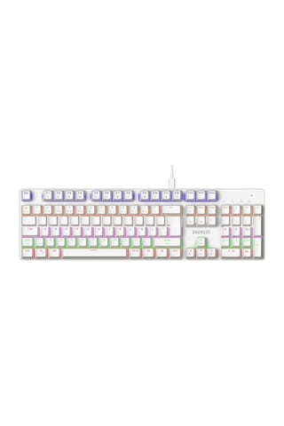 Everest Kb-mekanik 1 Lumos Usb Rainbow Aydınlatmalı Full Anti-ghosting Mekanik Gaming Oyuncu Klavye Beyaz Red Switch