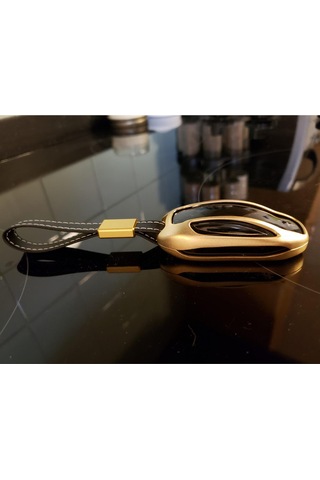 Neevoyu Tesla Model X Anahtar Kılıfı, Alüminyum Kapak, Sinyali Etkilemez, Buton Erişimi Kolay,  Paketiyle Mavi Renk