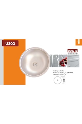 Ekosan Y30 - Yuvarlak Karavan. Tekne Evyesi Sifon Gri