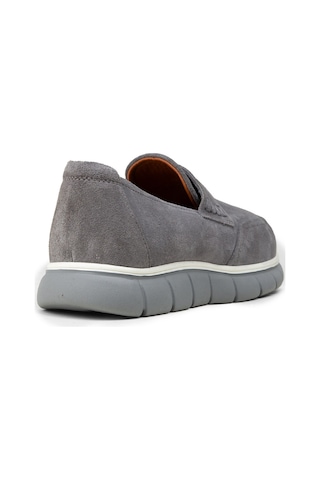 Deery Erkek Gri Hakiki Süet Loafer Ayakkabı - 02045mgrıe01